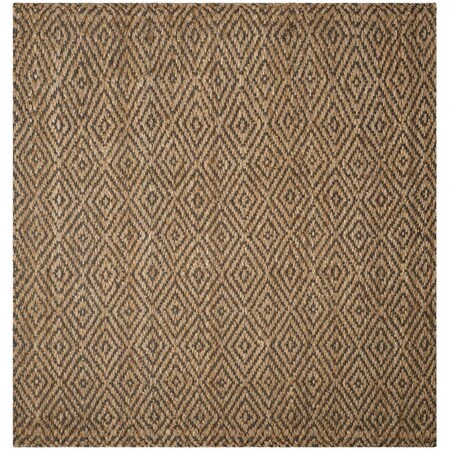 Safavieh 7 x 7 ft. Natural Fiber Hand Woven Square Area Rug Natural & Grey NF181D-7SQ